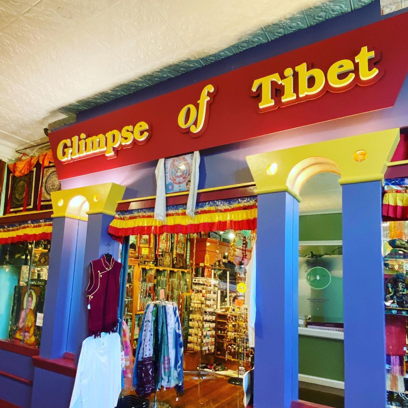 Glimpse of Tibet in Thornes Marketplace Northampton MA offers beautiful and unique items, from clothing to accessories.