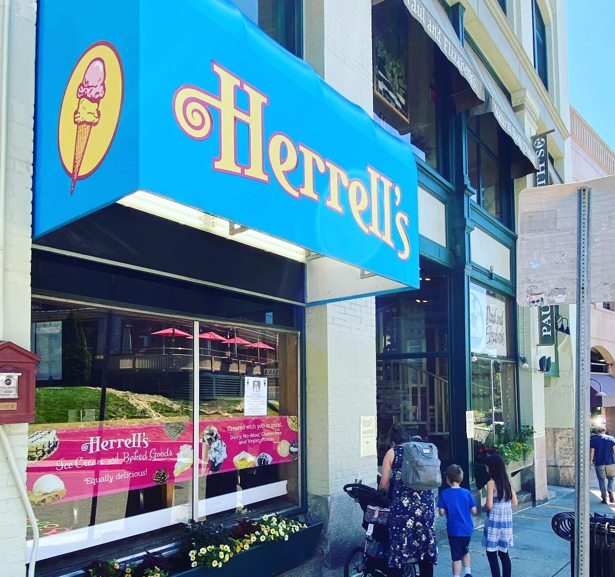 Herrell's offers handcrafted ice creams in an array of unique flavors with a wide selection of toppings.